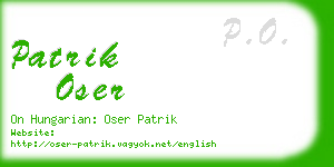 patrik oser business card